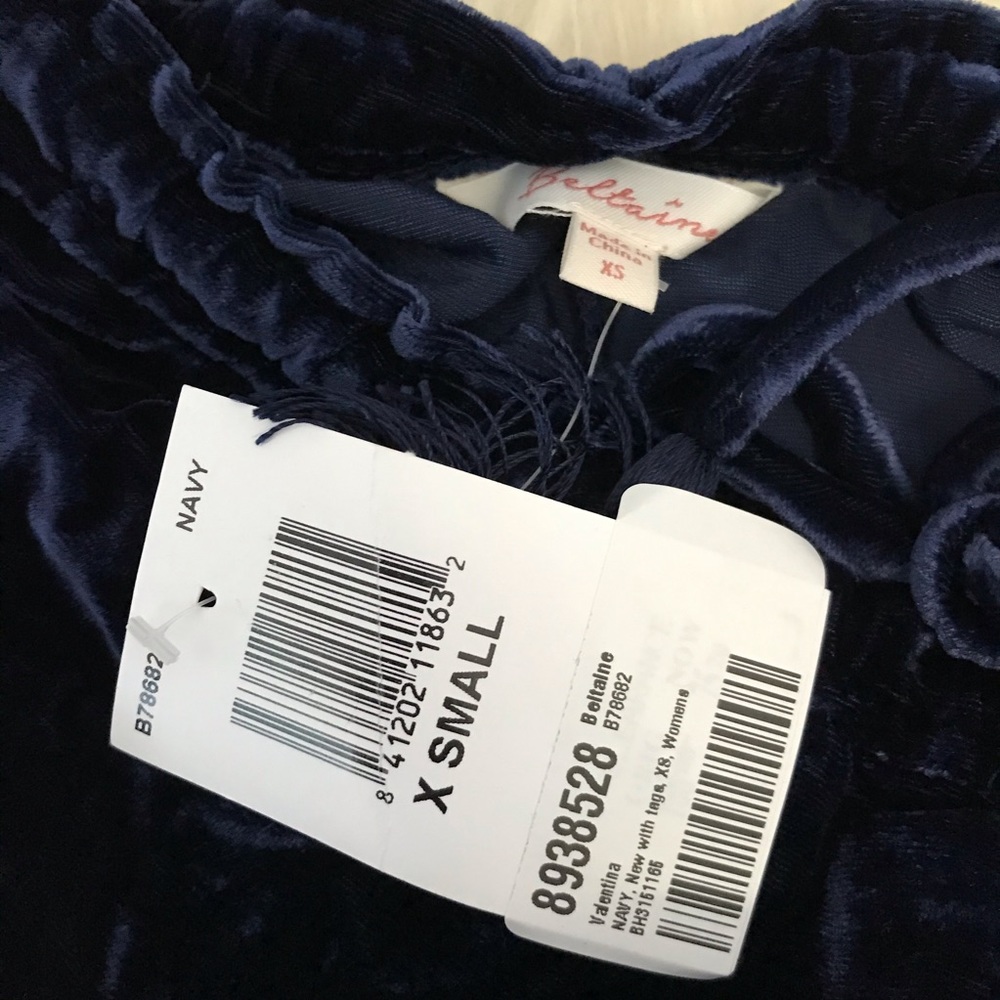 Beltaine Valentina wide leg pants velvet pajama - Picture 5 of 8